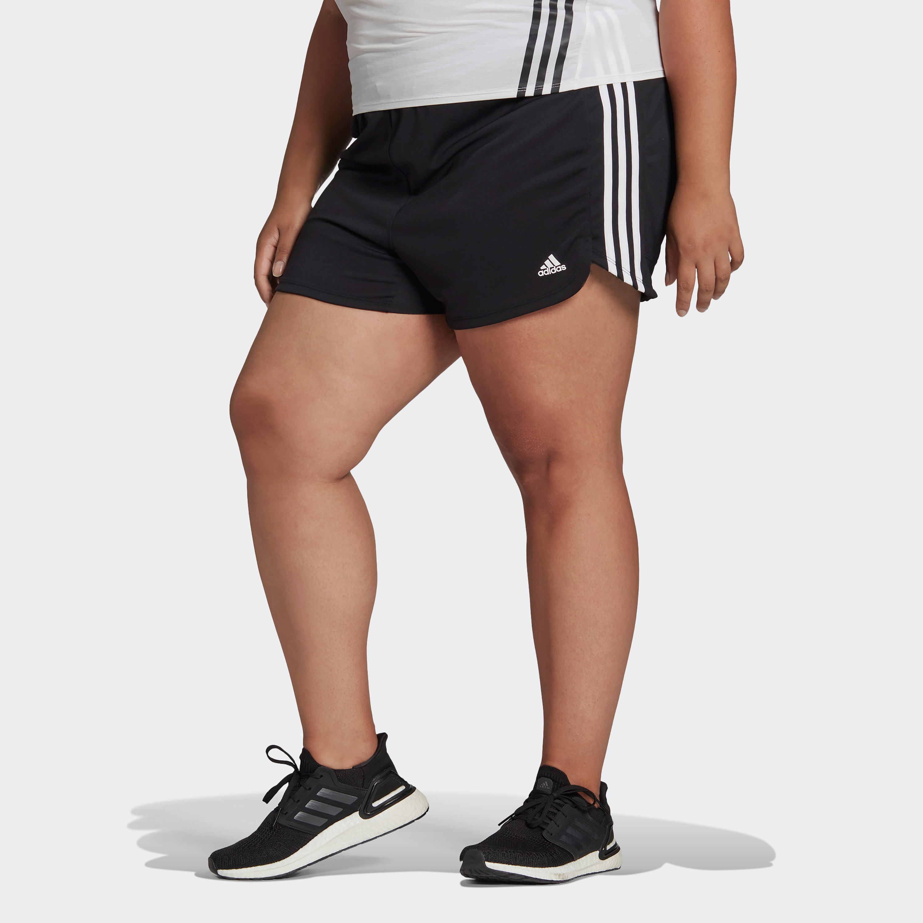  شورت بيسر 3 إس نيت بس للنساء بنمط3 خطوط من أديداس-sports-women-clothing-athleticskirtsandshorts-image-1
