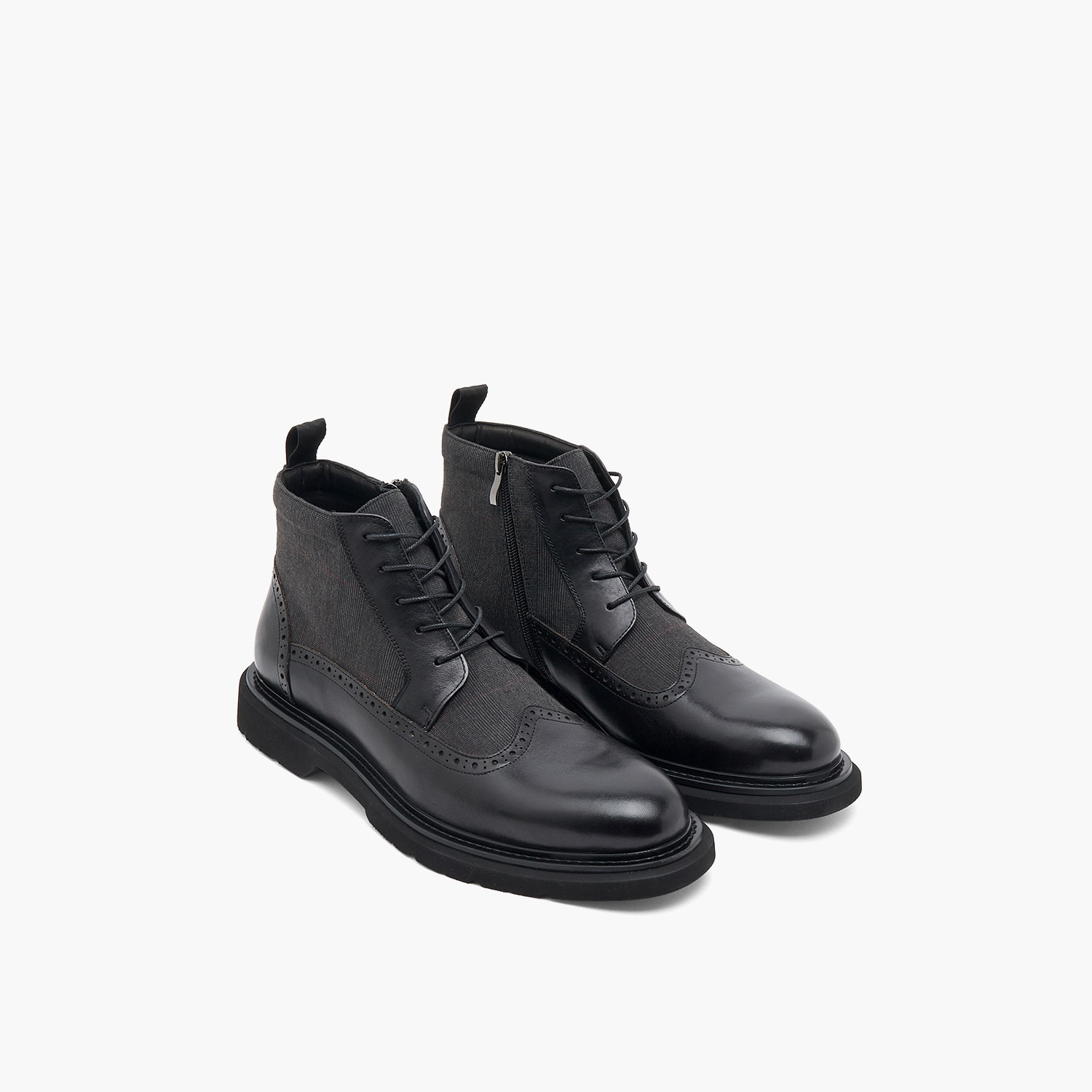حذاء بوت جلد يصل بسحاب للرجال من دوشيني-men-shoes-formalshoes-image-1