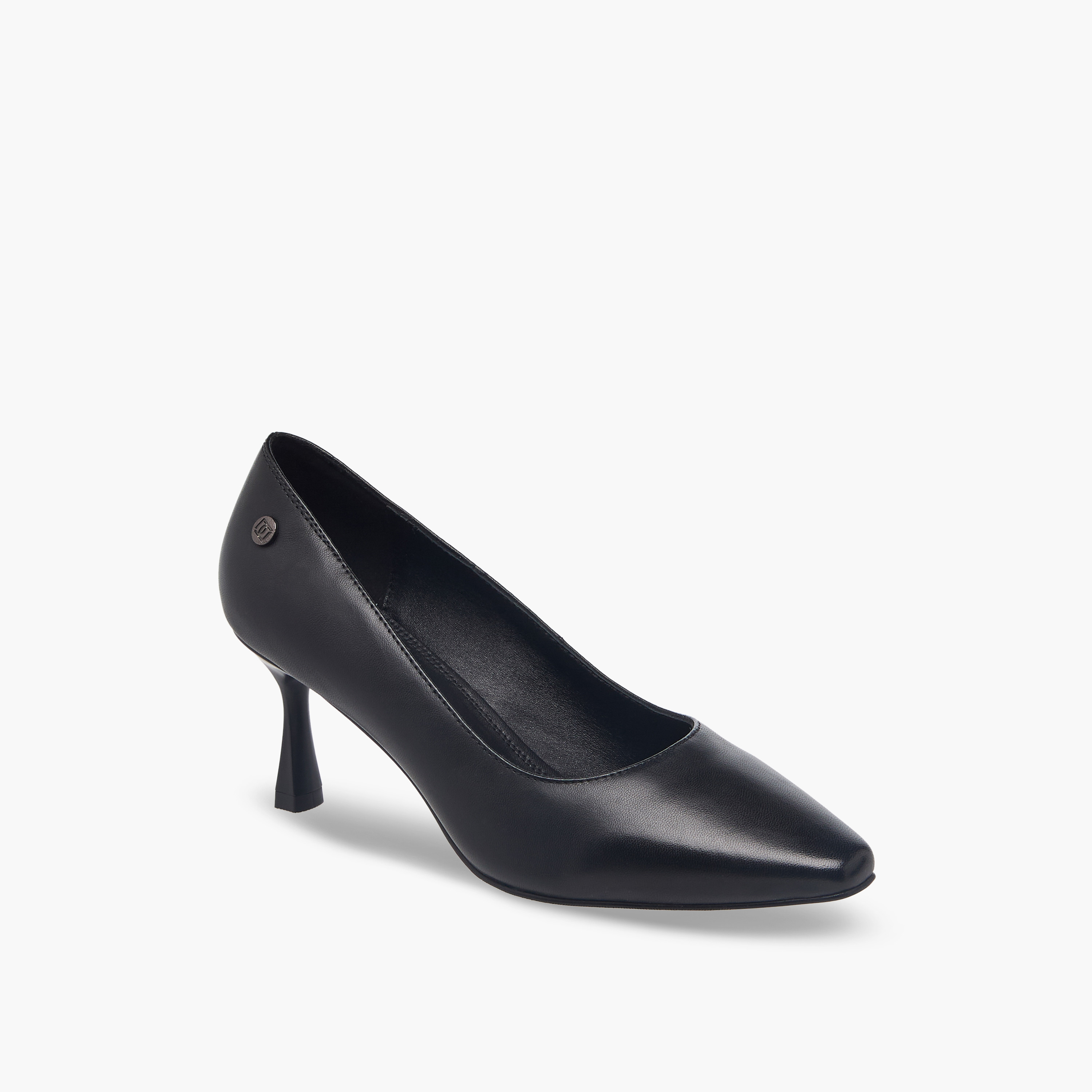 Duchini Women Flared Heel Leather Pumps-women-shoes-heels-image-2