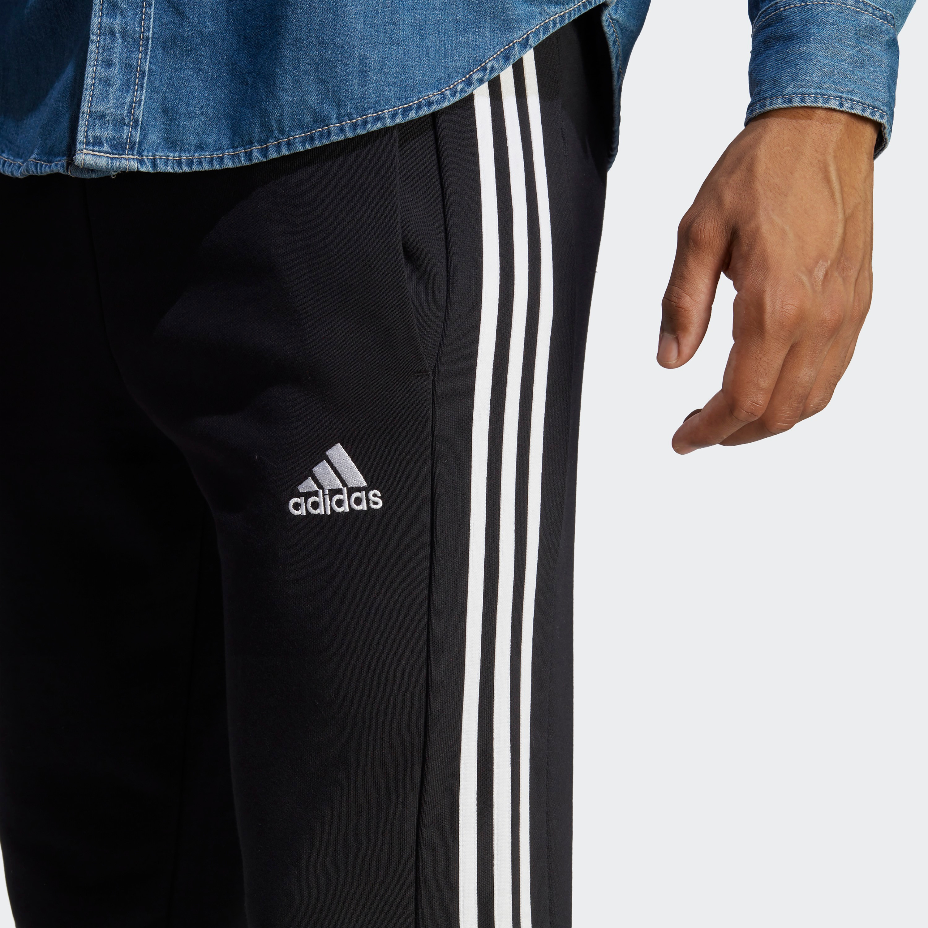 Adidas French Terry TC Men 3 Stripe Joggers-men-clothing-sportswearandactivewear-bottoms-image-2