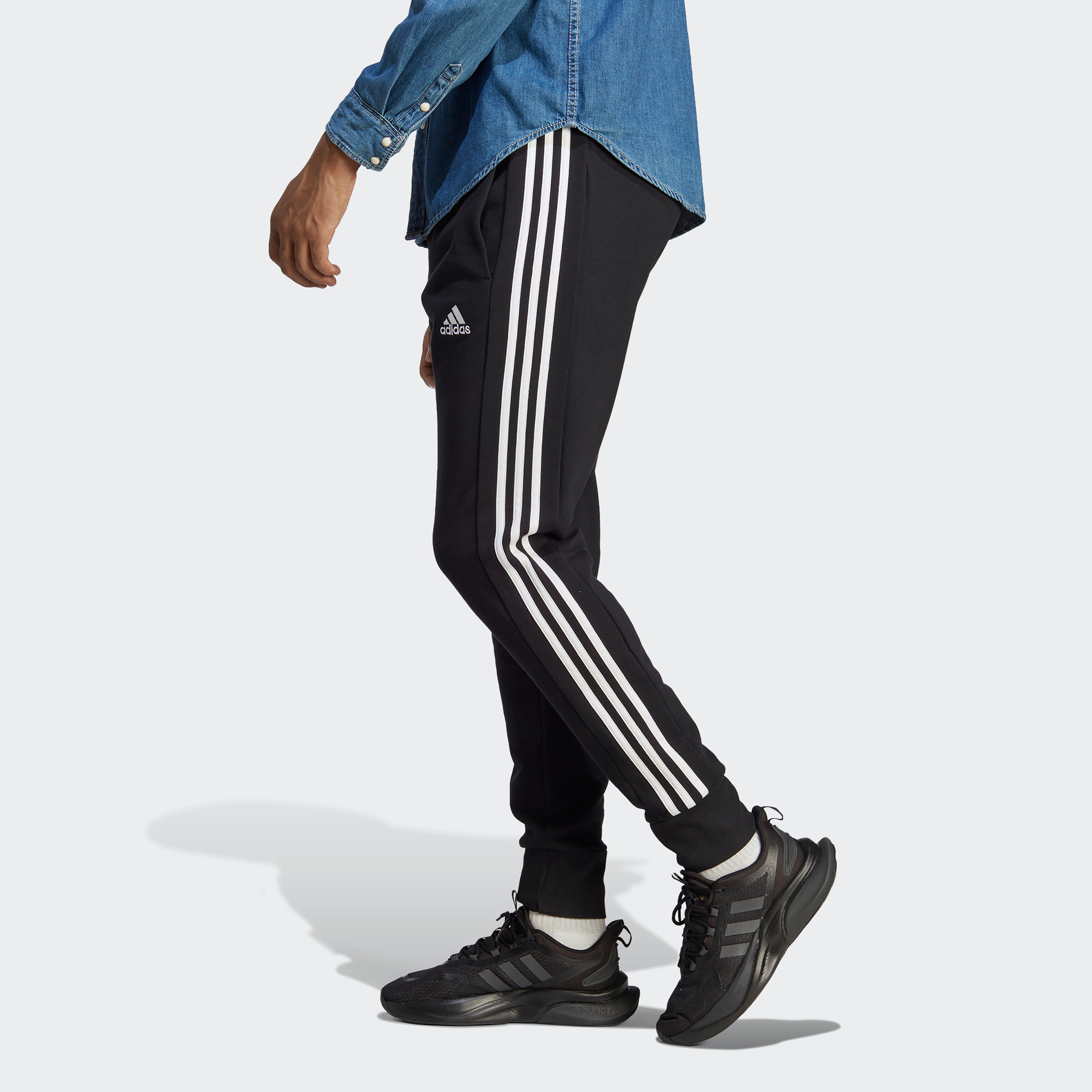  بنطلون رياضي تي سي فرينش تيري  مع 3 خطوط للرجال من اديداس-men-clothing-sportswearandactivewear-bottoms-image-7