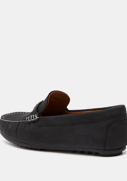 Slip-On Moccasins with Braid Trim Accent and Stitch Design-Boy%27s Casual Shoes-image-1