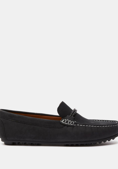 Slip-On Moccasins with Braid Trim Accent and Stitch Design-Boy%27s Casual Shoes-image-2