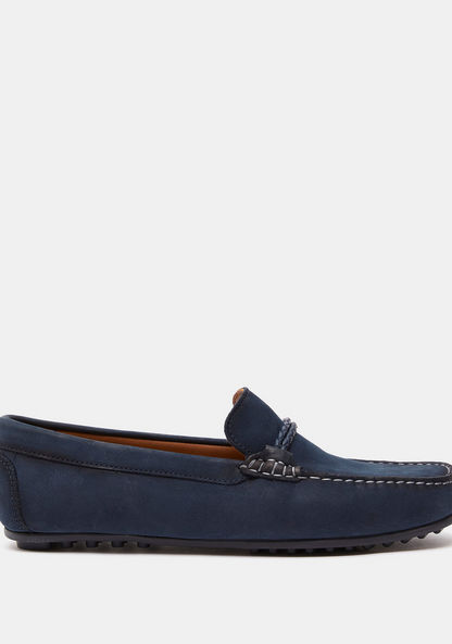 Slip-On Moccasins with Braid Trim Accent and Stitch Design-Boy%27s Casual Shoes-image-2