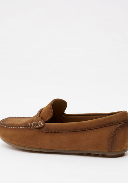 Slip-On Moccasins with Braid Trim Accent and Stitch Design-Boy%27s Casual Shoes-image-1