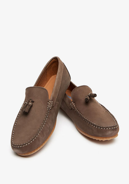 Mister Duchini Solid Slip-On Moccasins with Tassel Accent-Boy%27s Casual Shoes-image-3
