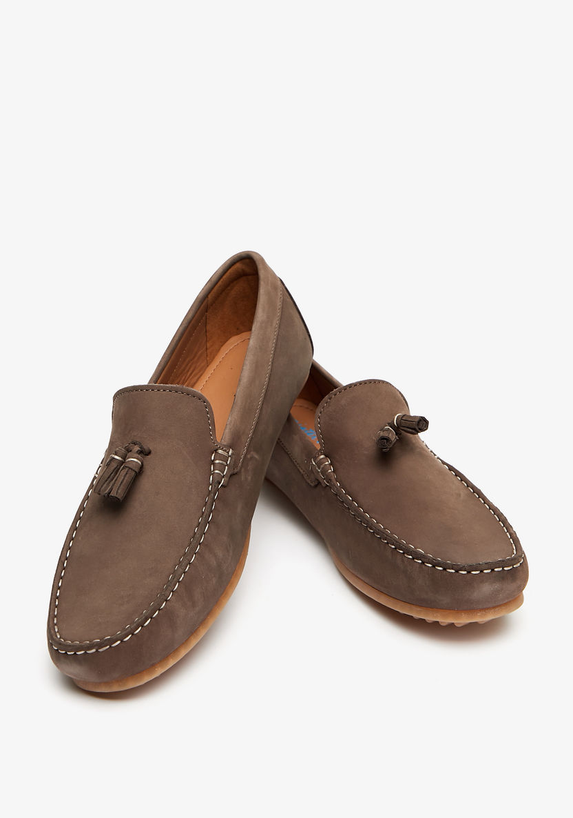 Mister Duchini Solid Slip-On Moccasins with Tassel Accent-Boy%27s Casual Shoes-image-3