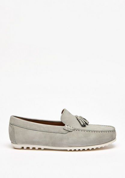 Mister Duchini Solid Slip-On Moccasins with Tassel Accent