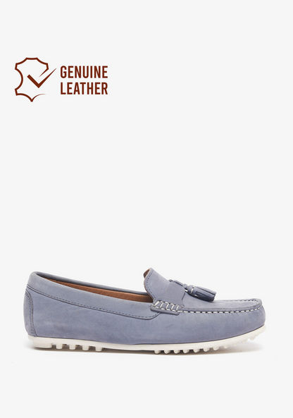 Mister Duchini Solid Slip-On Moccasins with Tassel and Stitch Detail-Boy%27s Casual Shoes-image-0