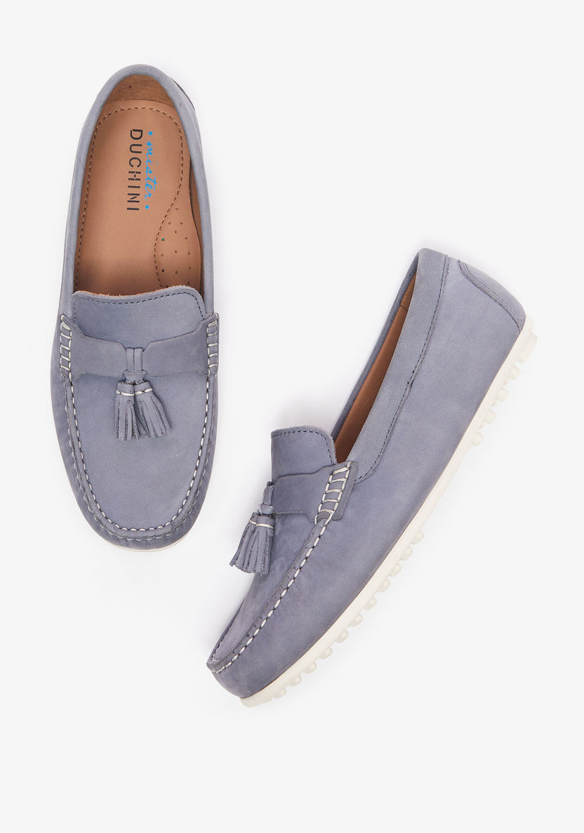 Mister Duchini Solid Slip-On Moccasins with Tassel and Stitch Detail-Boy%27s Casual Shoes-image-1