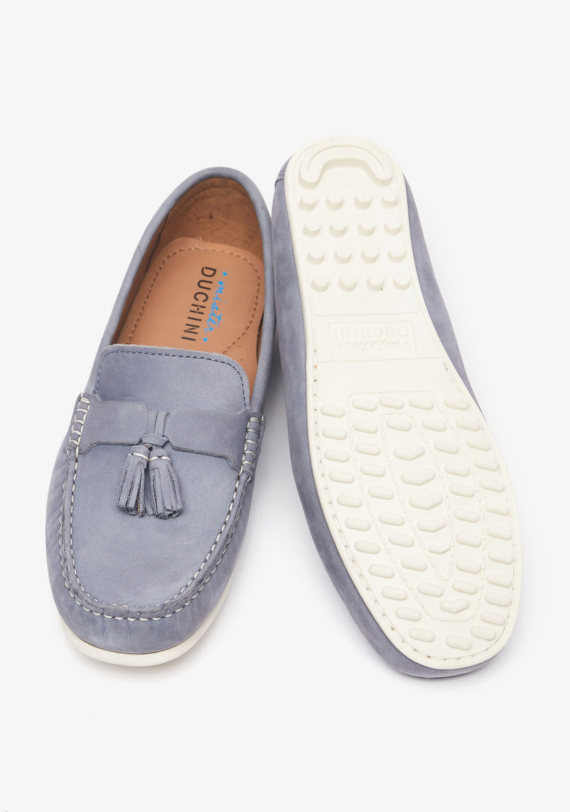 Mister Duchini Solid Slip-On Moccasins with Tassel and Stitch Detail-Boy%27s Casual Shoes-image-2