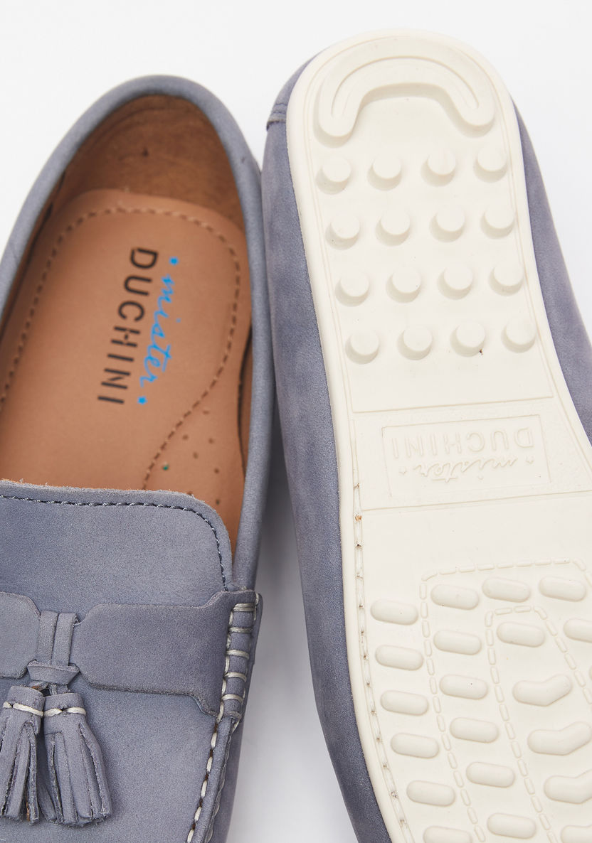 Mister Duchini Solid Slip-On Moccasins with Tassel and Stitch Detail-Boy%27s Casual Shoes-image-5