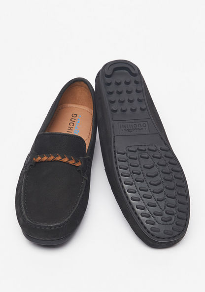Mister Duchini Solid Slip-On Moccasins with Braid Trim Accent and Stitch Design-Boy%27s Casual Shoes-image-2