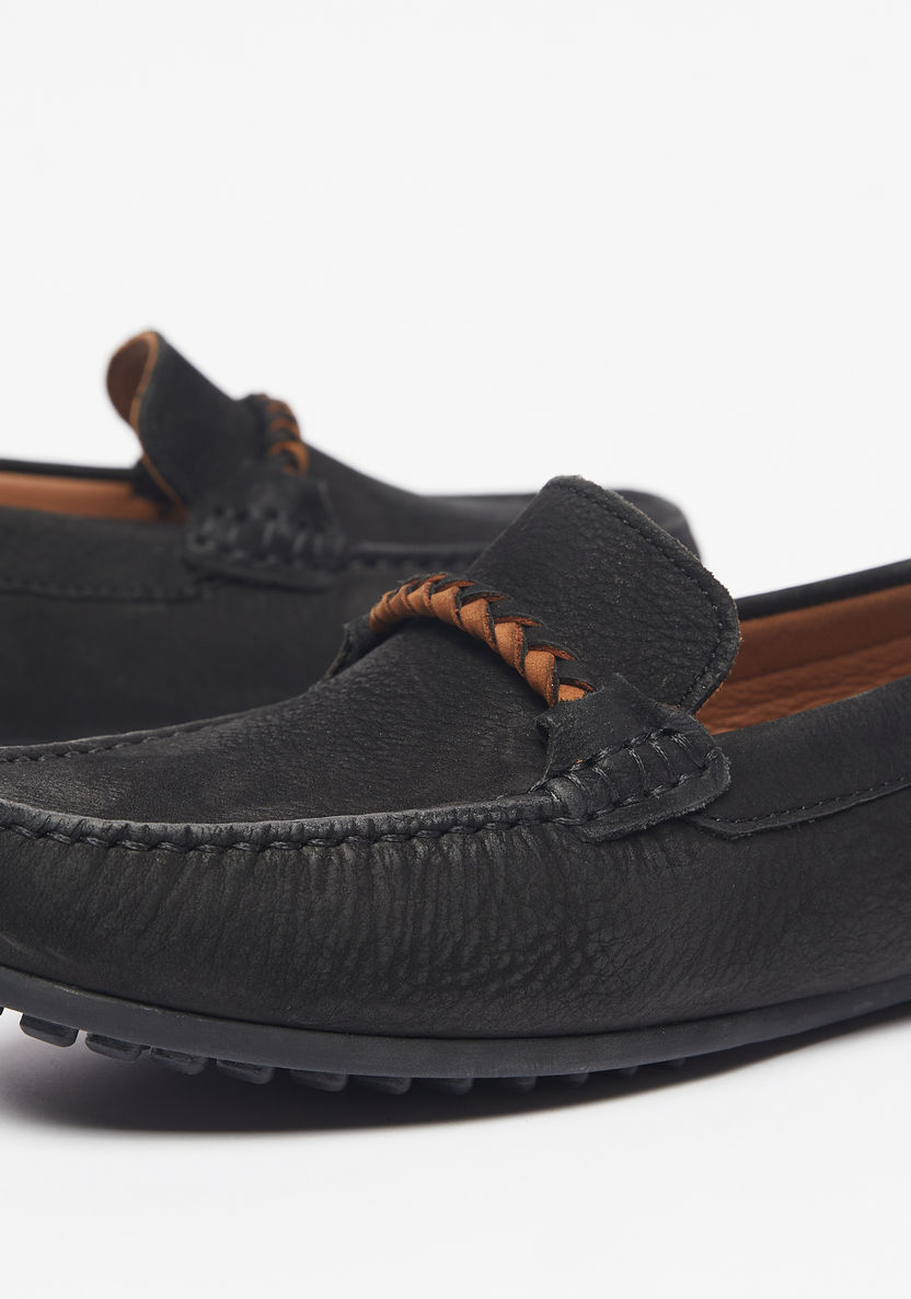Mister Duchini Solid Slip-On Moccasins with Braid Trim Accent and Stitch Design-Boy%27s Casual Shoes-image-5