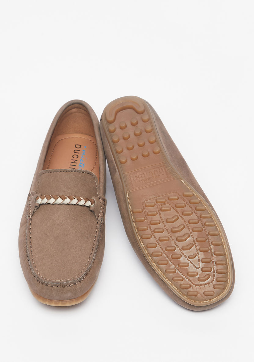 Mister Duchini Solid Slip-On Moccasins with Braid Trim Accent and Stitch Design-Boy%27s Casual Shoes-image-2