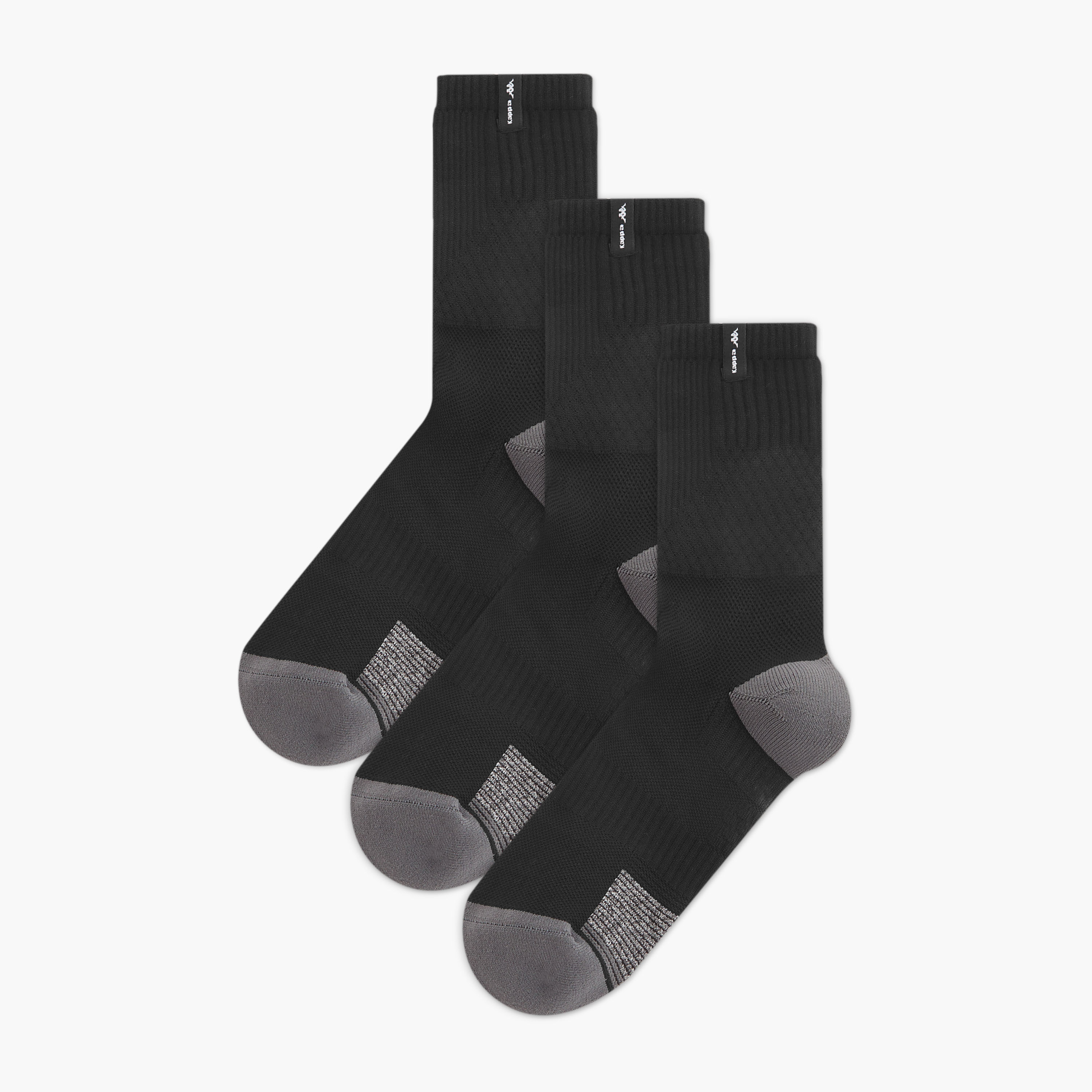طقم جوارب غير وبرية بارزة الملمس 3 أزواج بطول ربلة الساق من كابا-men-socks-image-1