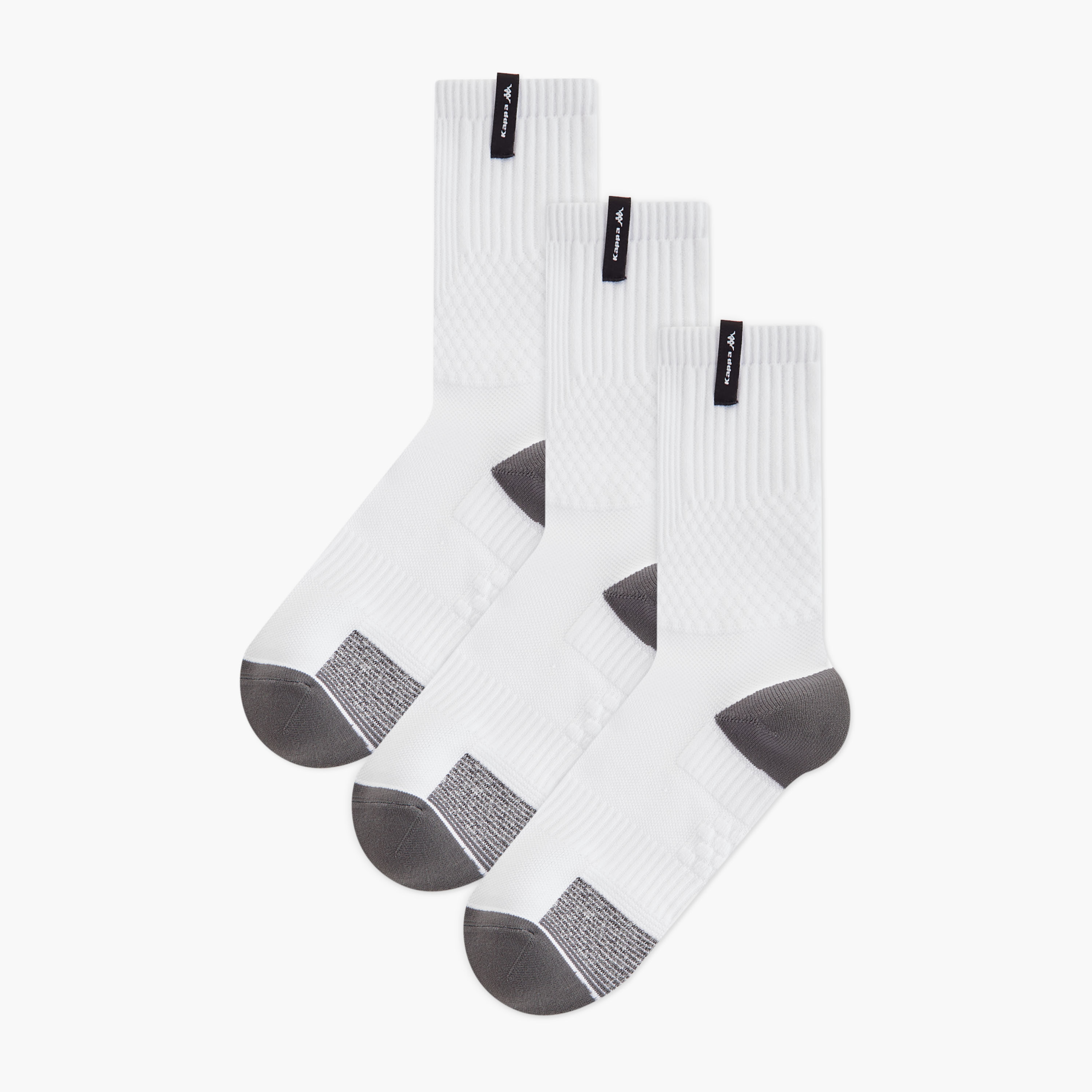 طقم جوارب غير وبرية بارزة الملمس 3 أزواج بطول ربلة الساق من كابا-men-socks-image-8