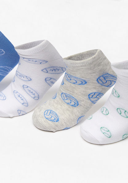 Printed Ankle Length Socks - Set of 5-Boy%27s Socks-image-1