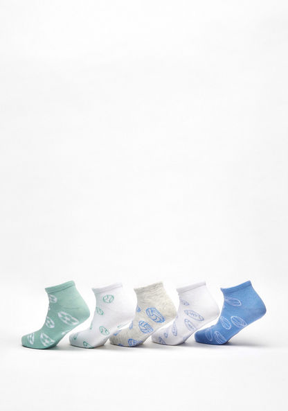 Printed Ankle Length Socks - Set of 5-Boy%27s Socks-image-2