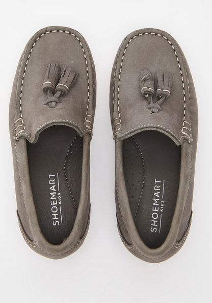Slip-On Moccasins with Tassel Accent-Boy%27s Casual Shoes-image-3