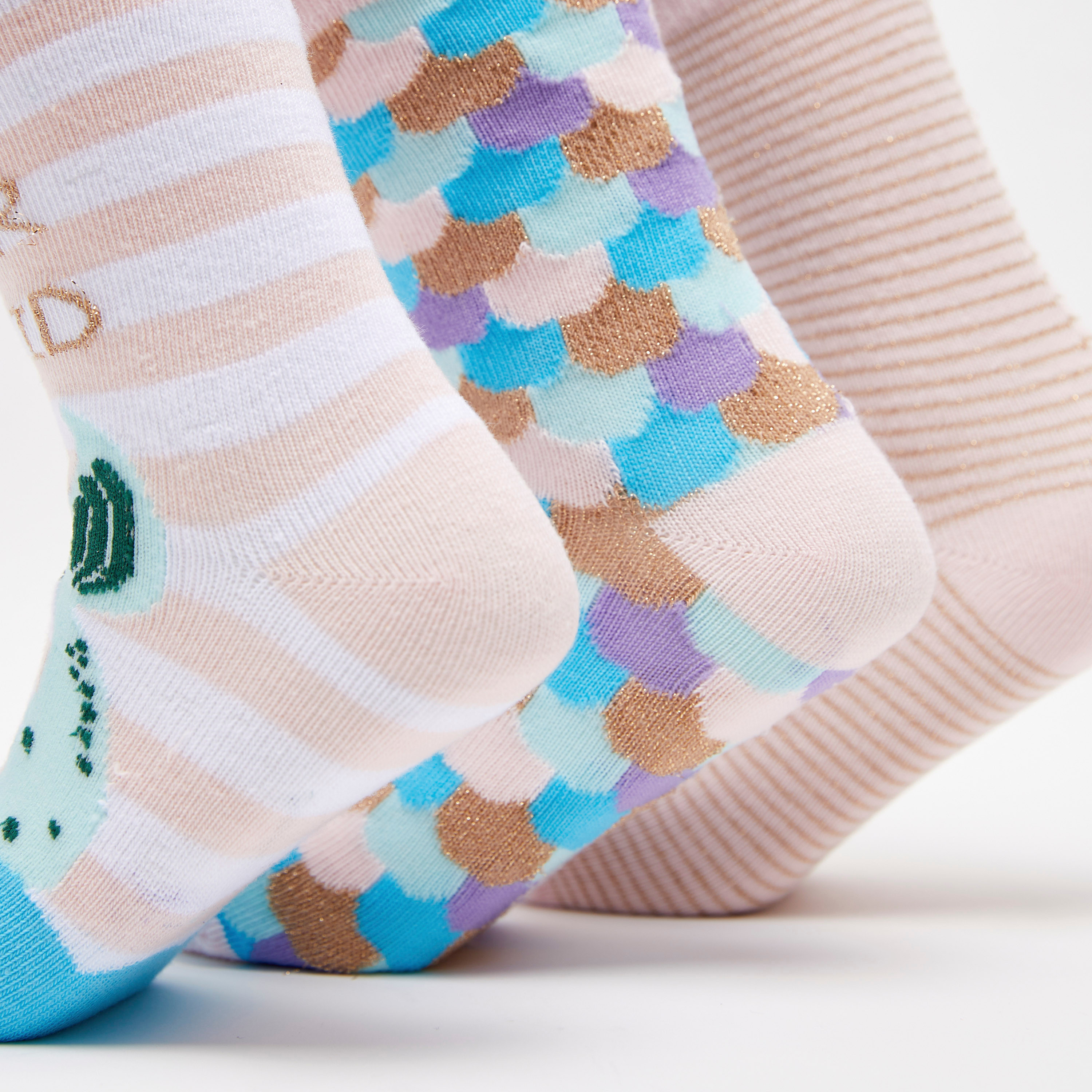 جوارب متنوعة بطول متوسط - طقم من 3-girls-accessories-socks-image-2