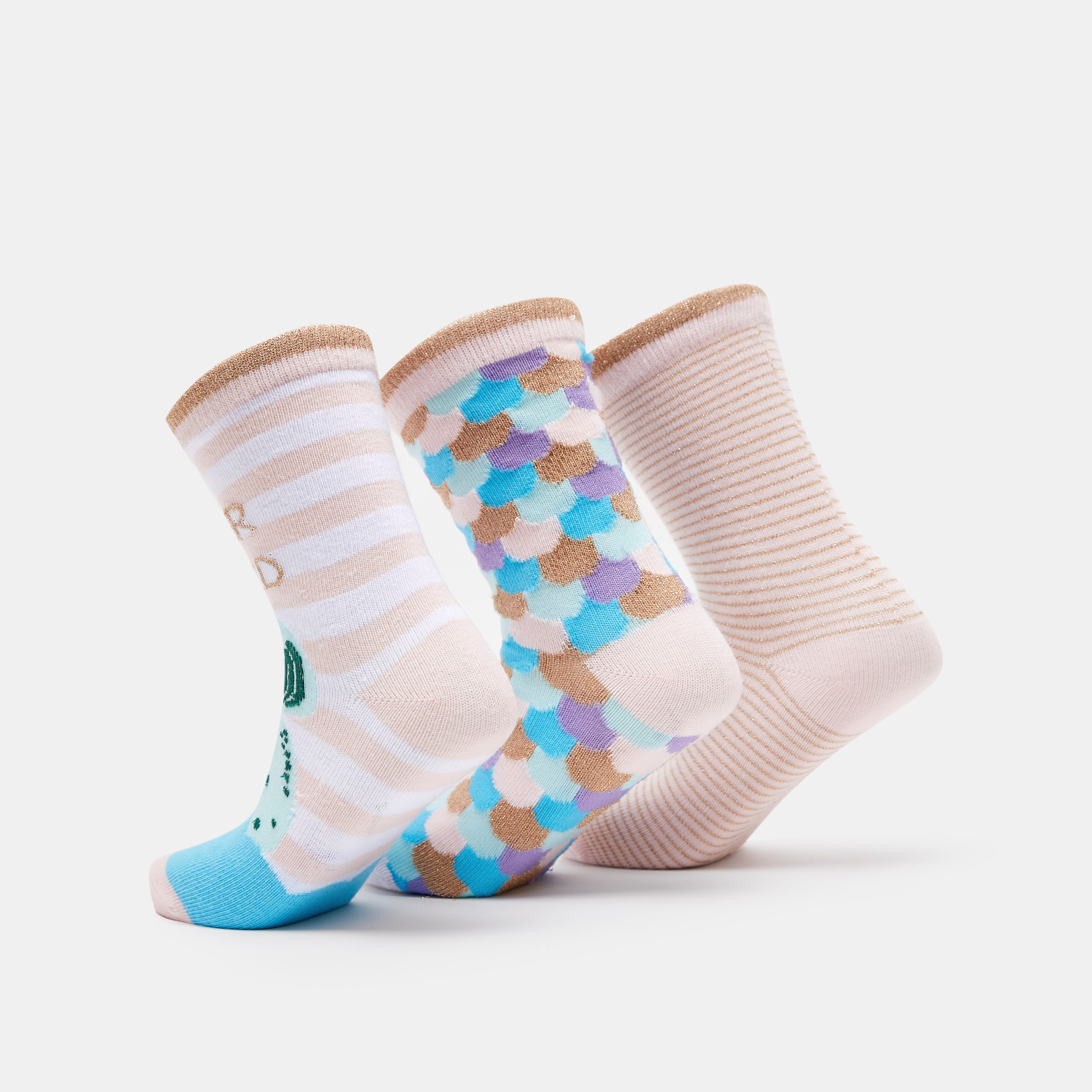 جوارب متنوعة بطول متوسط - طقم من 3-girls-accessories-socks-image-3