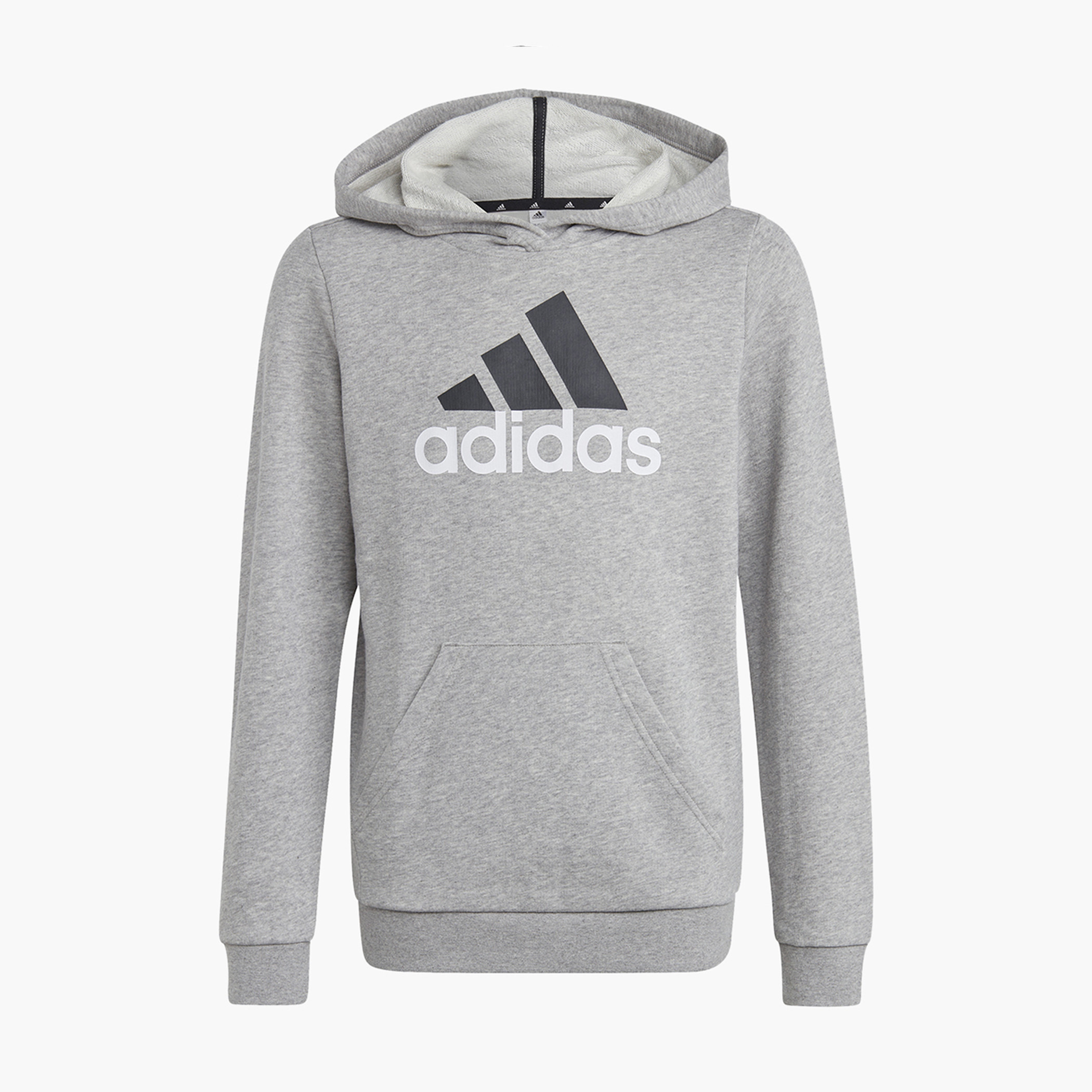 adidas Logo Print Sweatshirt with Kangaroo Pocket and Hood