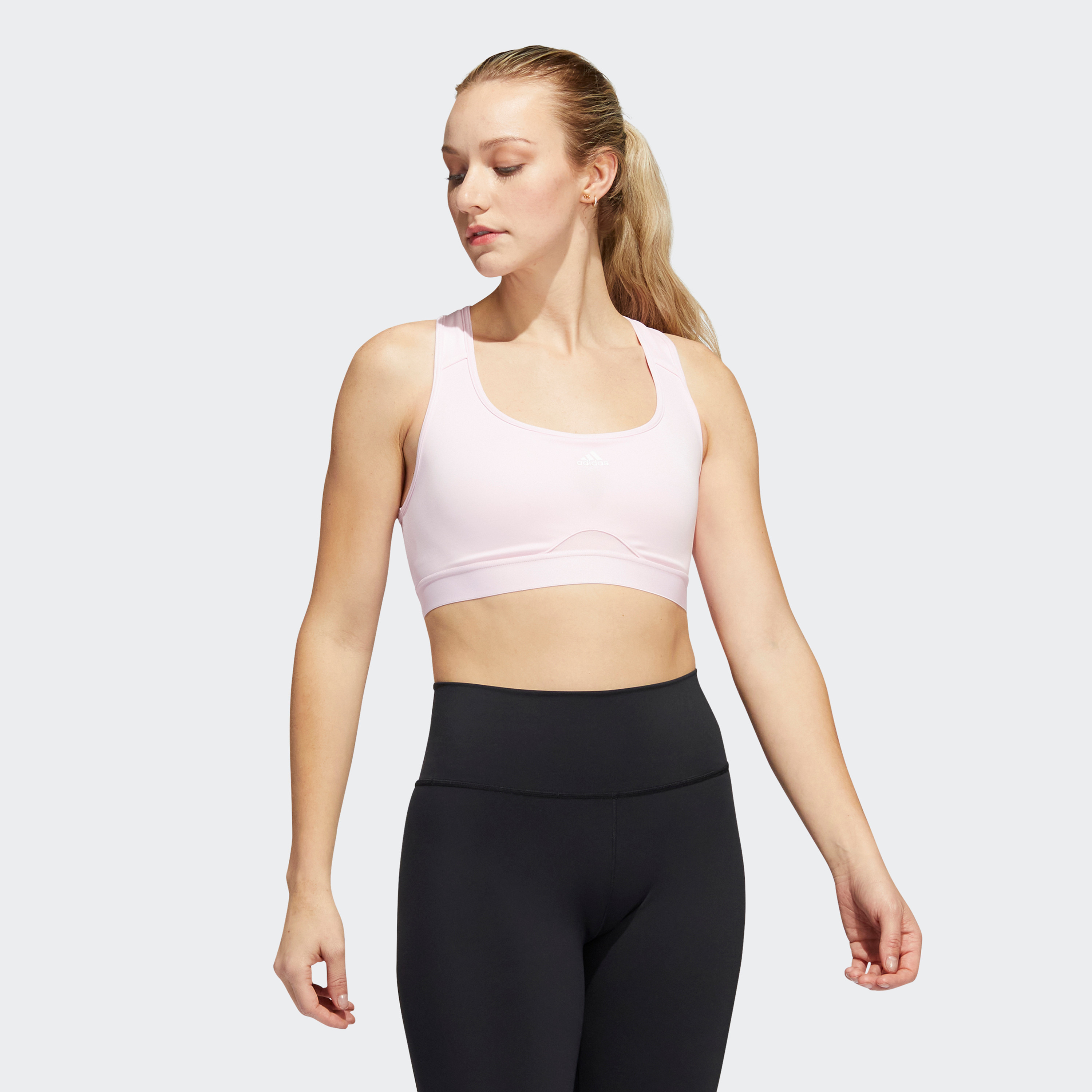 Adidas Women Powerreact Training Medium-Support Sports Bra with Removable Pads| OE-sports-women-clothing-sportsbras-image-2