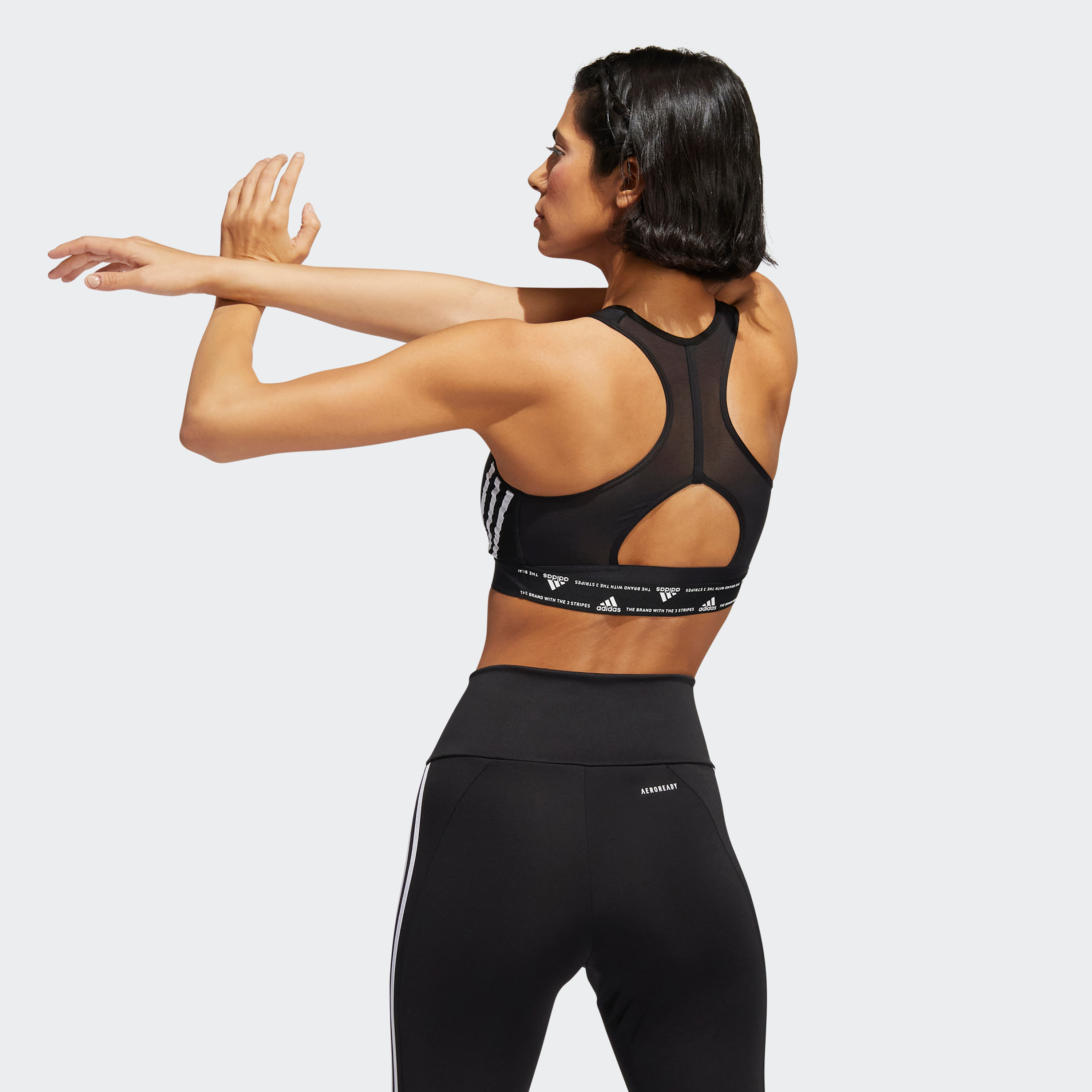 Adidas Women Powerreact Training Medium-Support 3-Stripes Sports Bra with Removable Pads | OE-sports-women-clothing-sportsbras-image-4