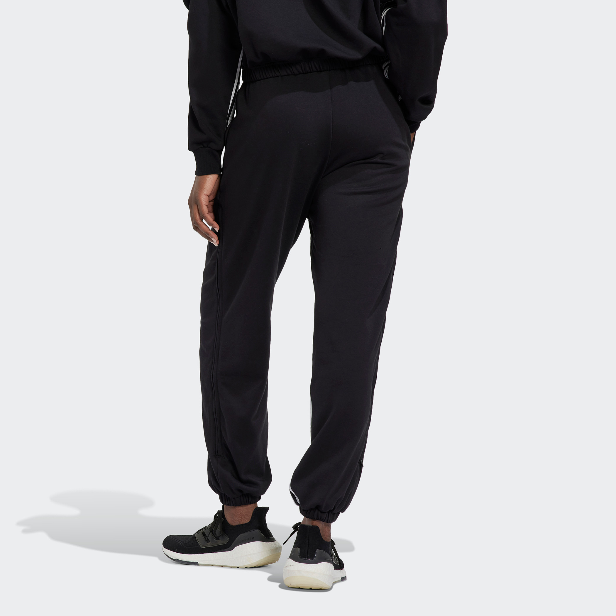 Adidas W Hyglm Pt Women 3 Stripe Sweatpants HC8822-women-clothing-bottoms-joggers-image-2