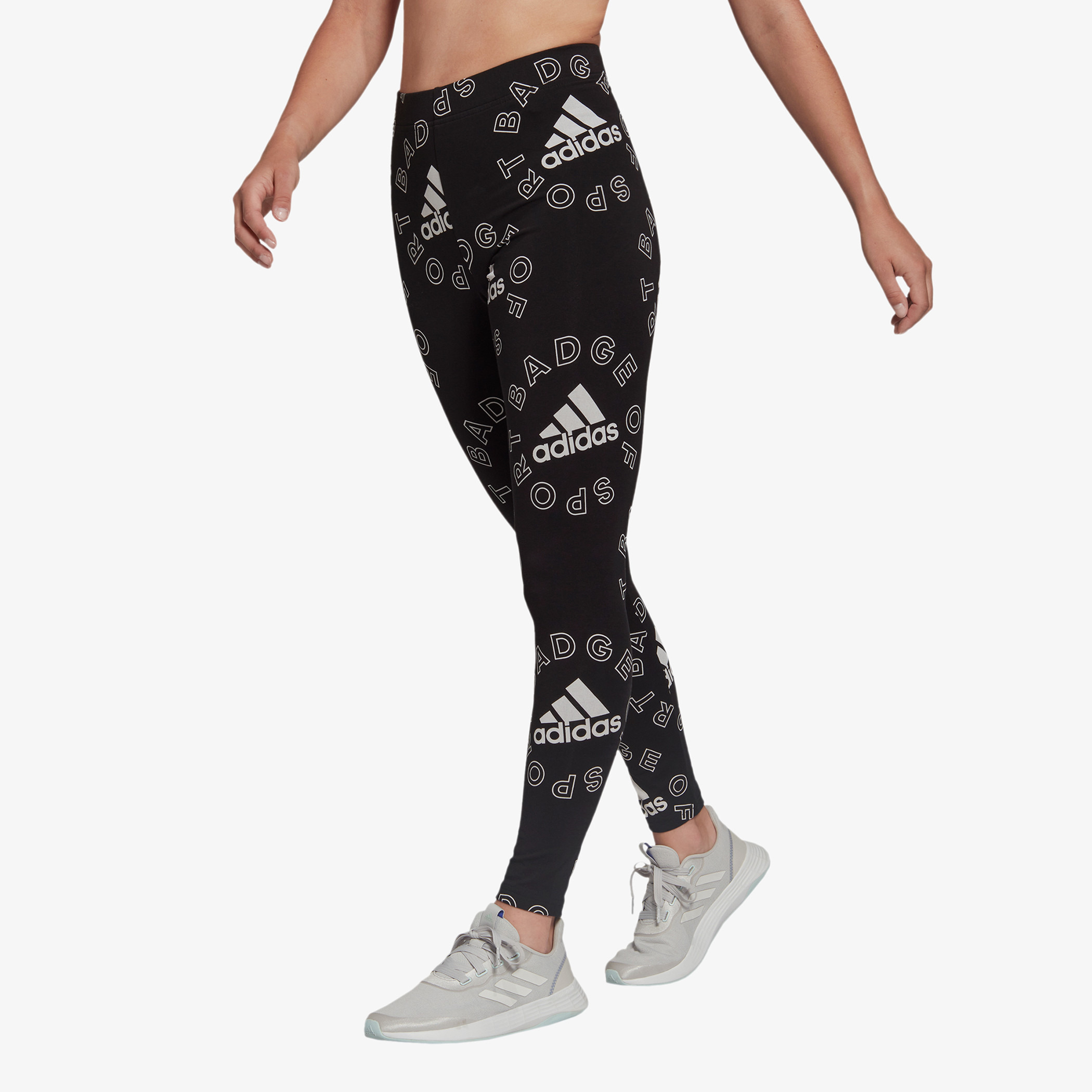 Buy Adidas Logo Print Tights with Elasticated Waistband | Splash KSA