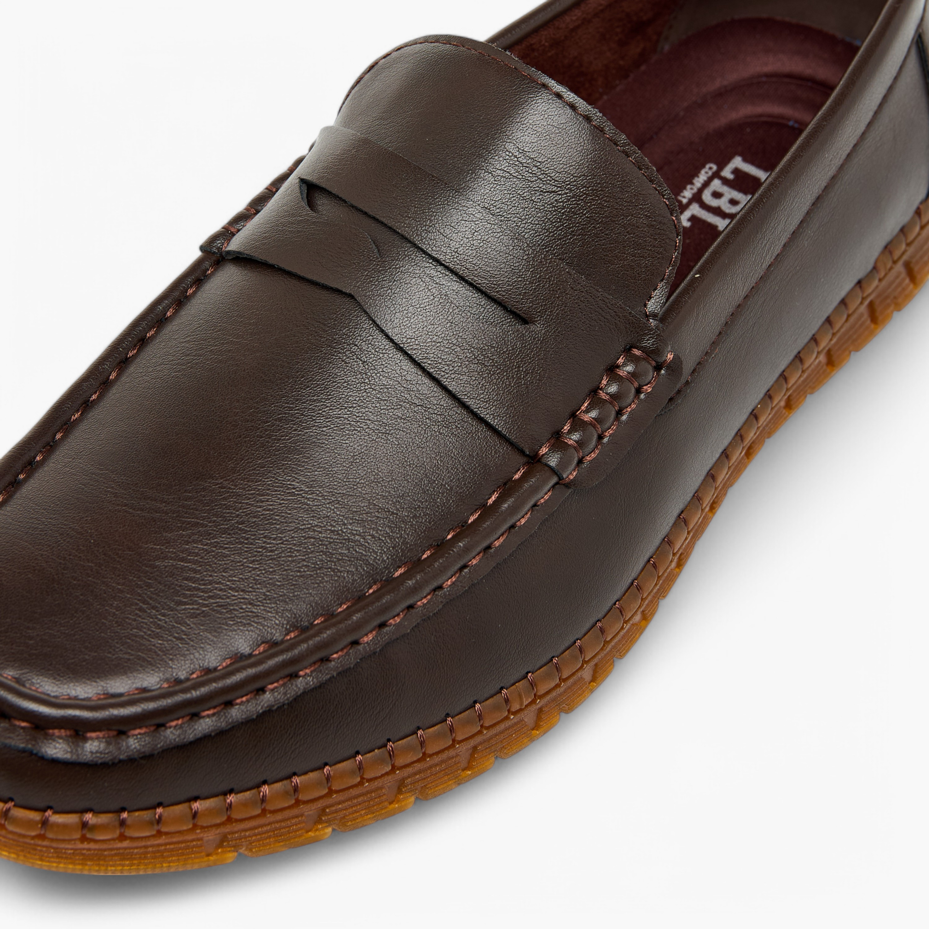 LBL by Shoexpress Textured Slip-On Moccasins with Cutout Detail-men-shoes-formalshoes-image-4