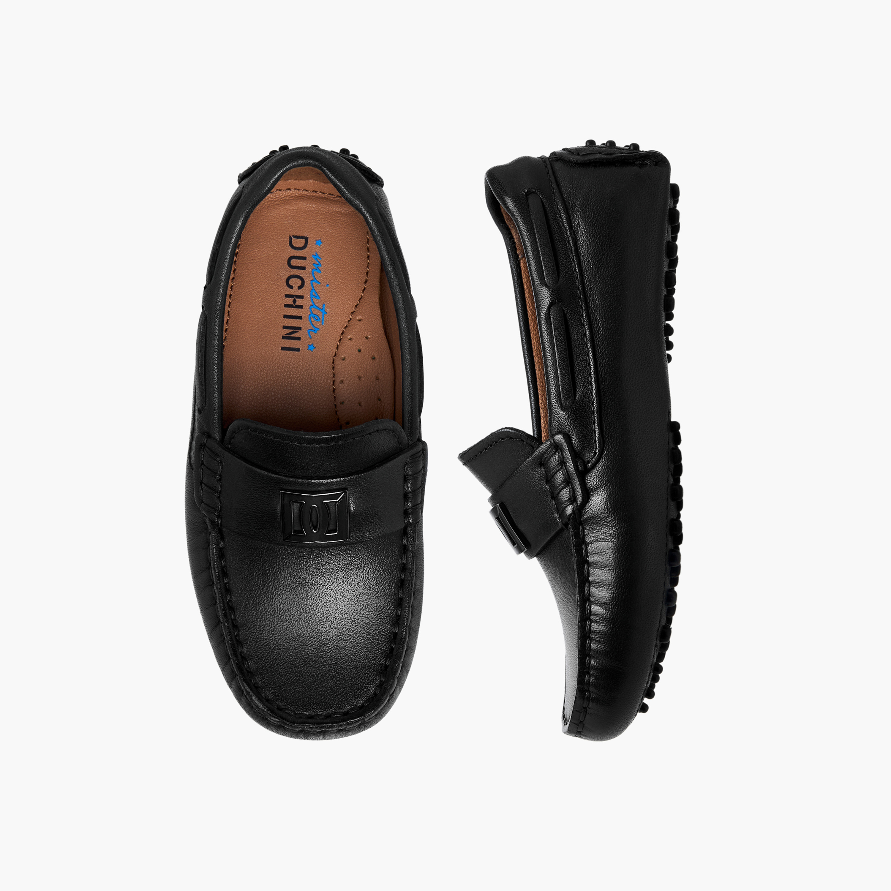 حذاء موكاسين جلد سهل الارتداء للأولاد من مستر دوتشيني-boys-shoes-loafers-image-1