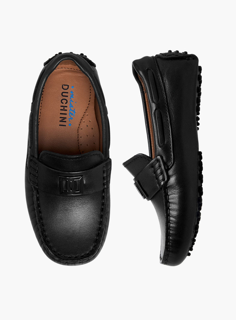 حذاء موكاسين جلد سهل الارتداء للأولاد من مستر دوتشيني-boys-shoes-loafers-image-1