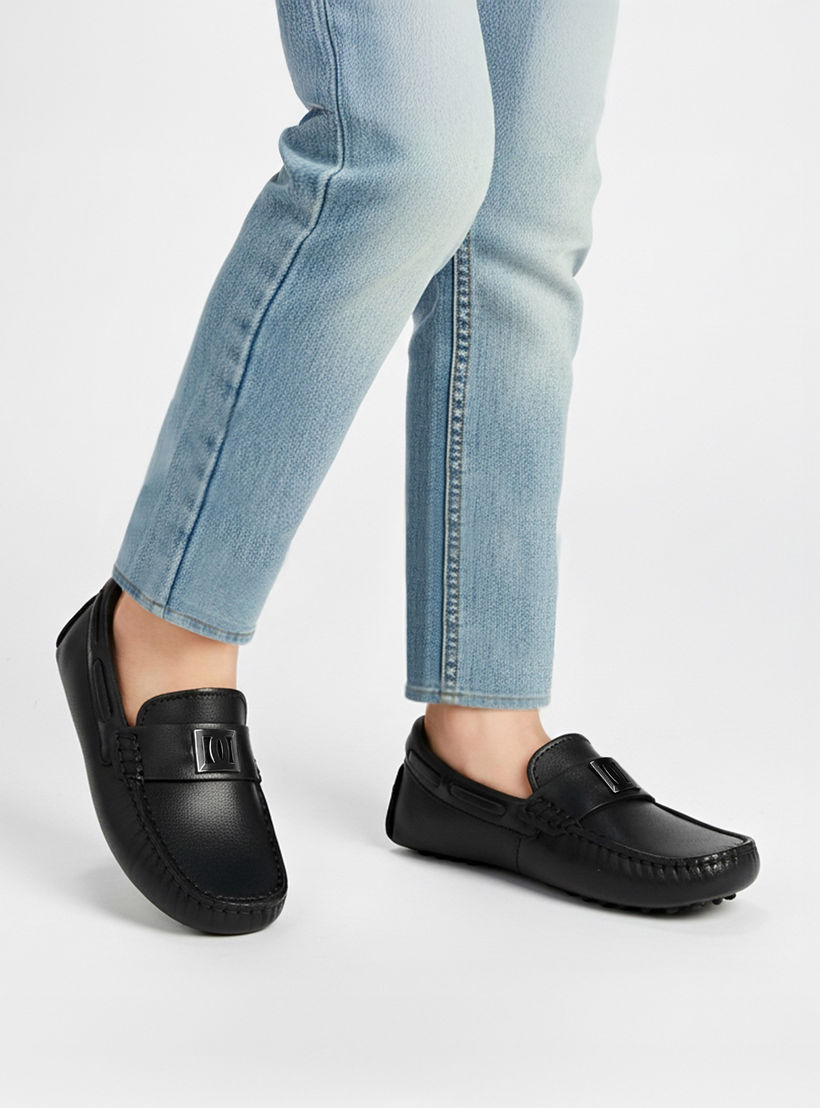 حذاء موكاسين جلد سهل الارتداء للأولاد من مستر دوتشيني-boys-shoes-loafers-image-2