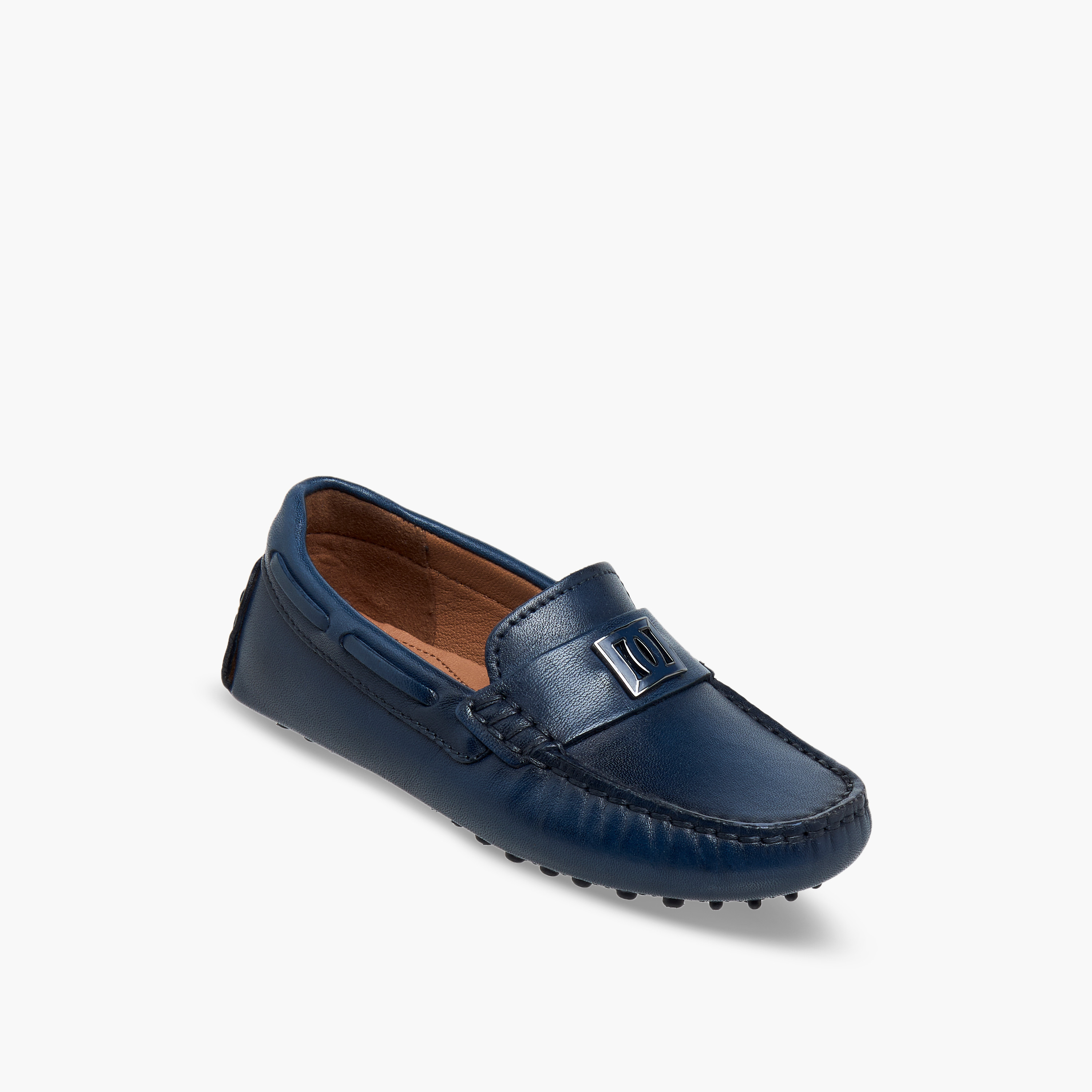 Mister Duchini Boys Leather Slip-On Moccasins-boys-shoes-loafers-image-2