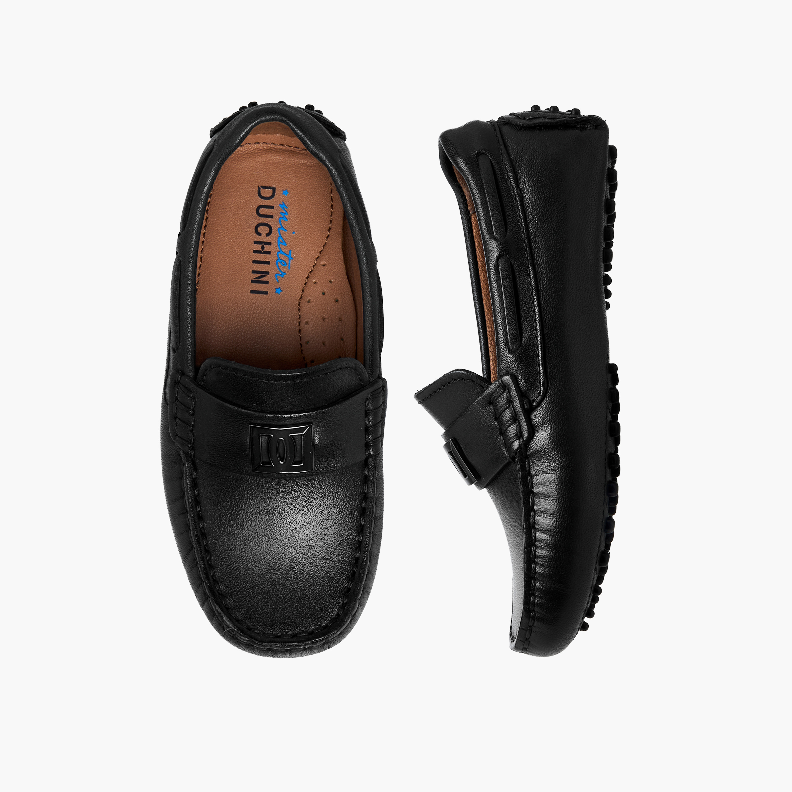 حذاء موكاسين جلد سهل الارتداء للأولاد من مستر دوتشيني-boys-shoes-loafers-image-1