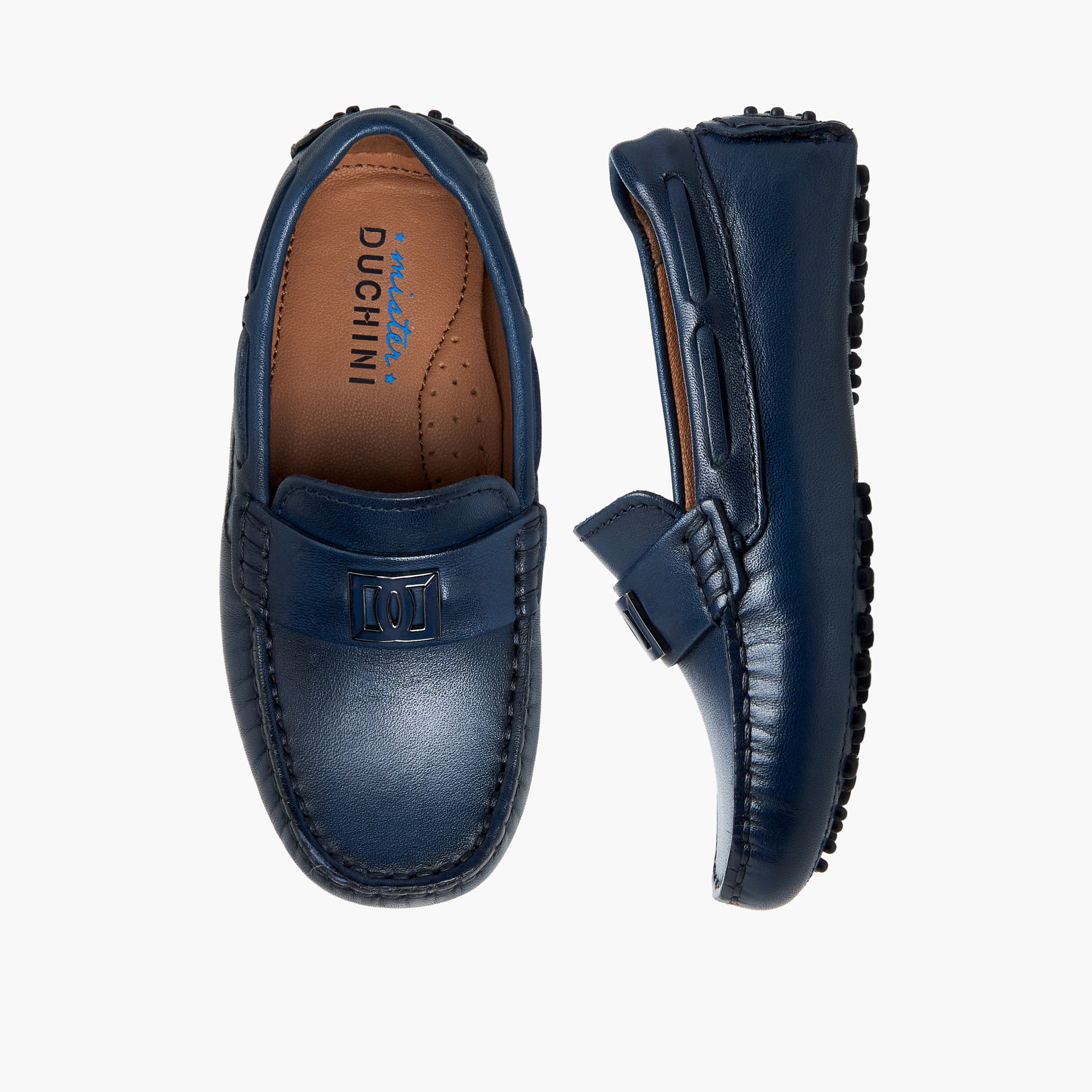 حذاء موكاسين جلد سهل الارتداء للأولاد من مستر دوتشيني-boys-shoes-loafers-image-1