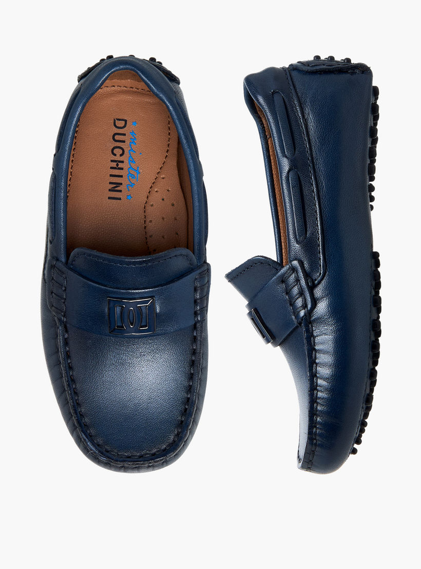 حذاء موكاسين جلد سهل الارتداء للأولاد من مستر دوتشيني-boys-shoes-loafers-image-1