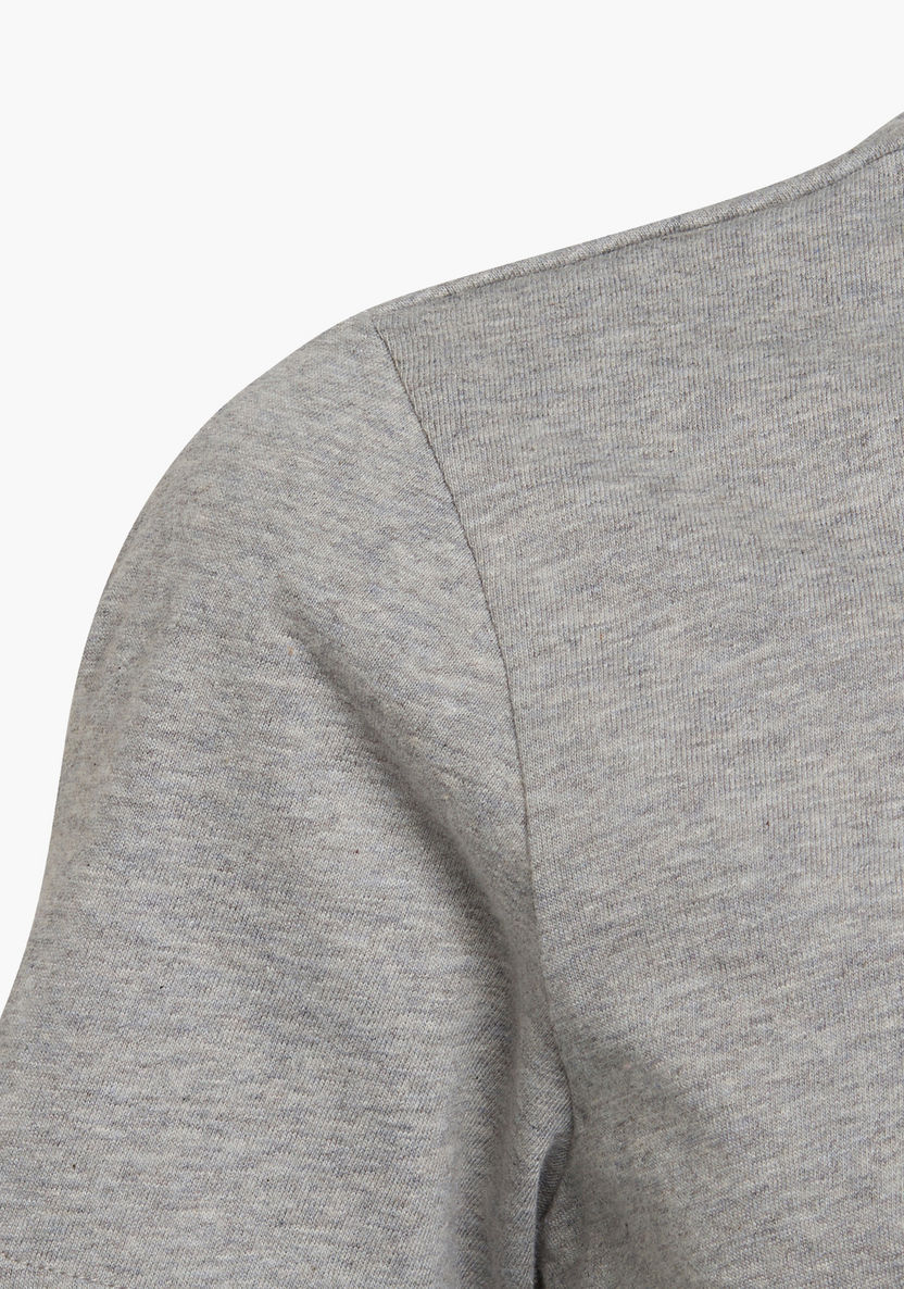 adidas Logo Print Crew Neck T-shirt with Short Sleeves-T Shirts-image-3