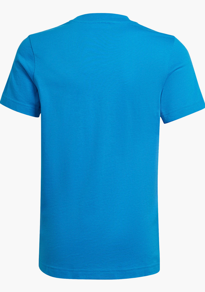 adidas Logo Print Crew Neck T-shirt with Short Sleeves-T Shirts-image-1