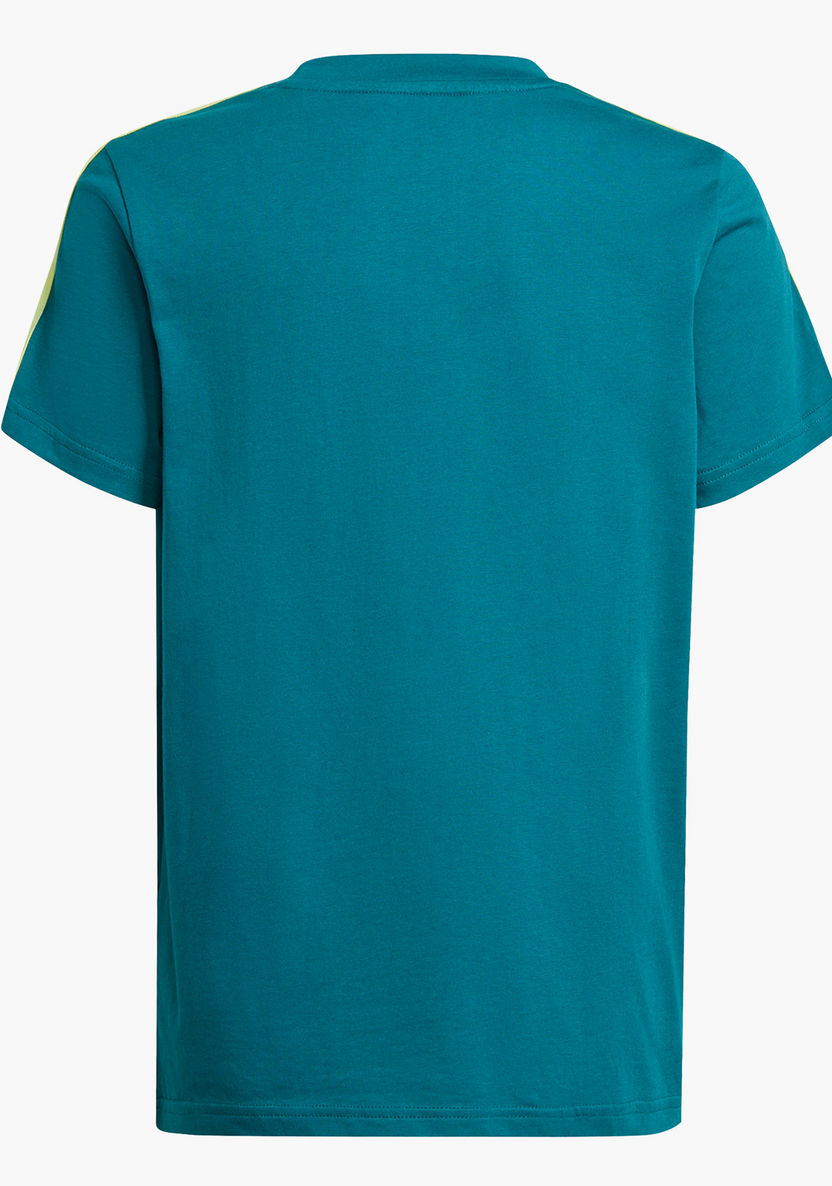 adidas Logo Print Crew Neck T-shirt with Short Sleeves-T Shirts-image-1