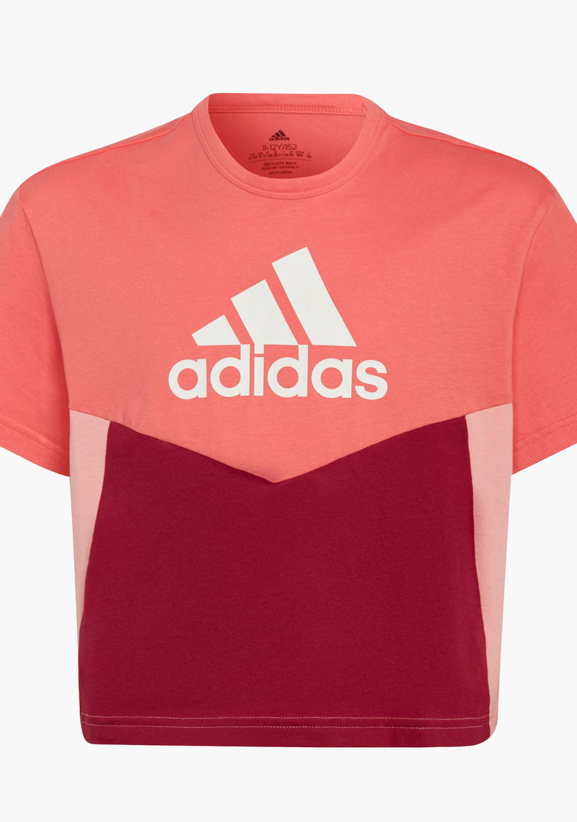 adidas Colourblock T-shirt with Crew and Short Sleeves-T Shirts-image-0