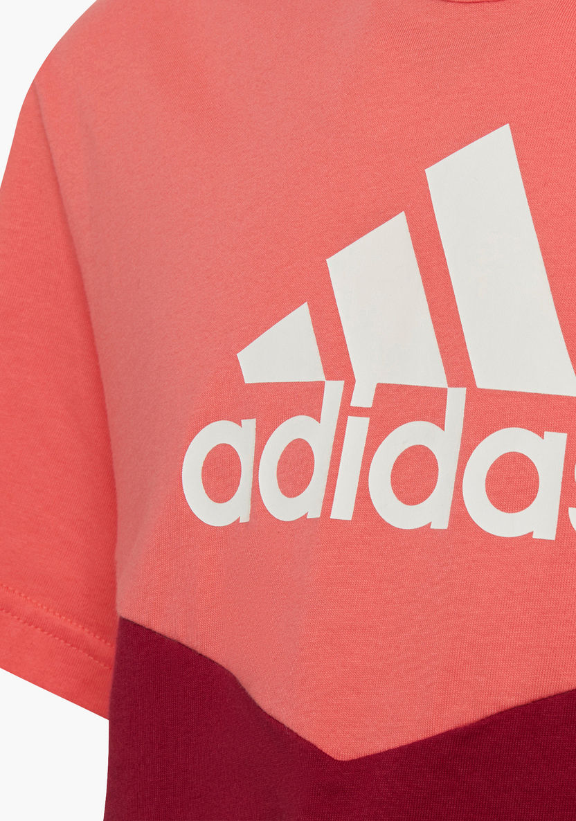 adidas Colourblock T-shirt with Crew and Short Sleeves-T Shirts-image-4