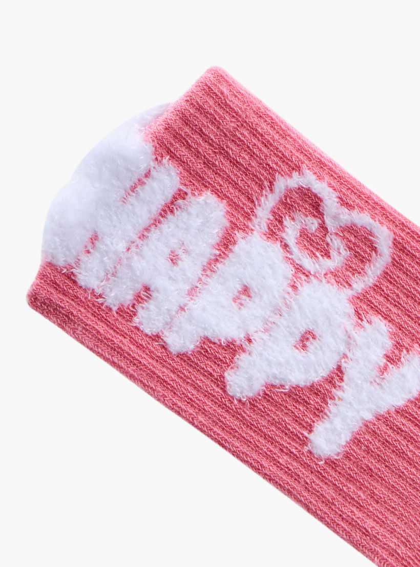 طقم جوارب بطول متوسط غير وبرية عدد 3 للبنات من ليتل ميسي-girls-accessories-socks-image-3