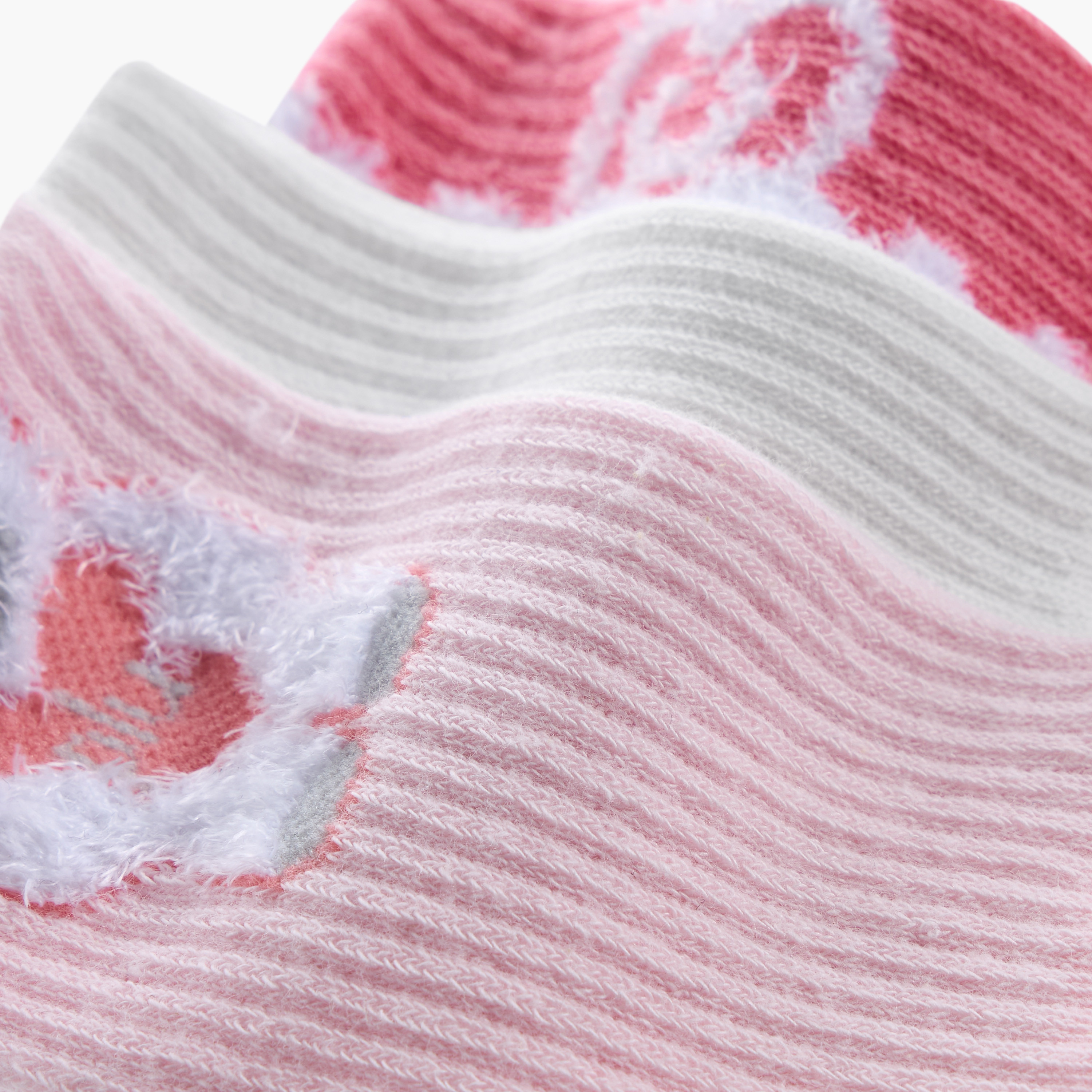 طقم جوارب بطول متوسط غير وبرية عدد 3 للبنات من ليتل ميسي-girls-accessories-socks-image-4
