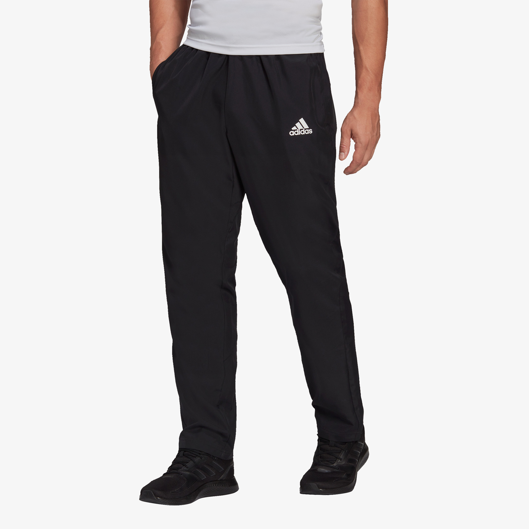Adidas Logo Print Mid-Rise Track Pants with Elasticated Waistband-men-clothing-sportswearandactivewear-tracksuits-image-1