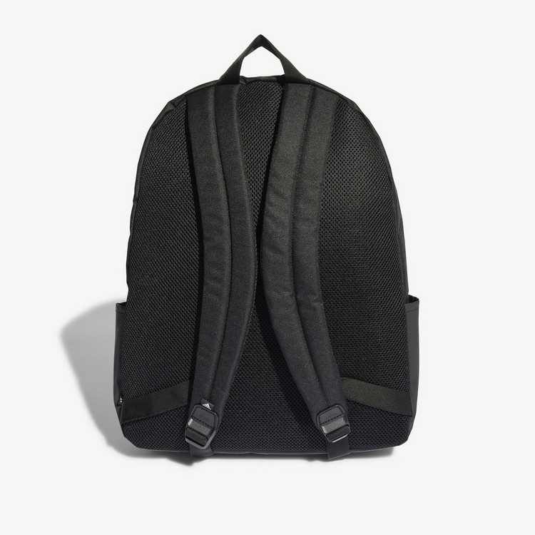 Adidas 3-Stripe Backpack with Adjustable Shoulder Straps and Zip Closure