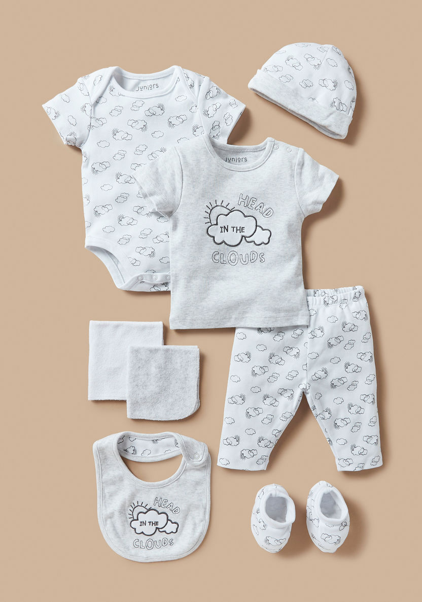 Juniors Cloud Print 8-Piece Clothing Set-Clothes Sets-image-0