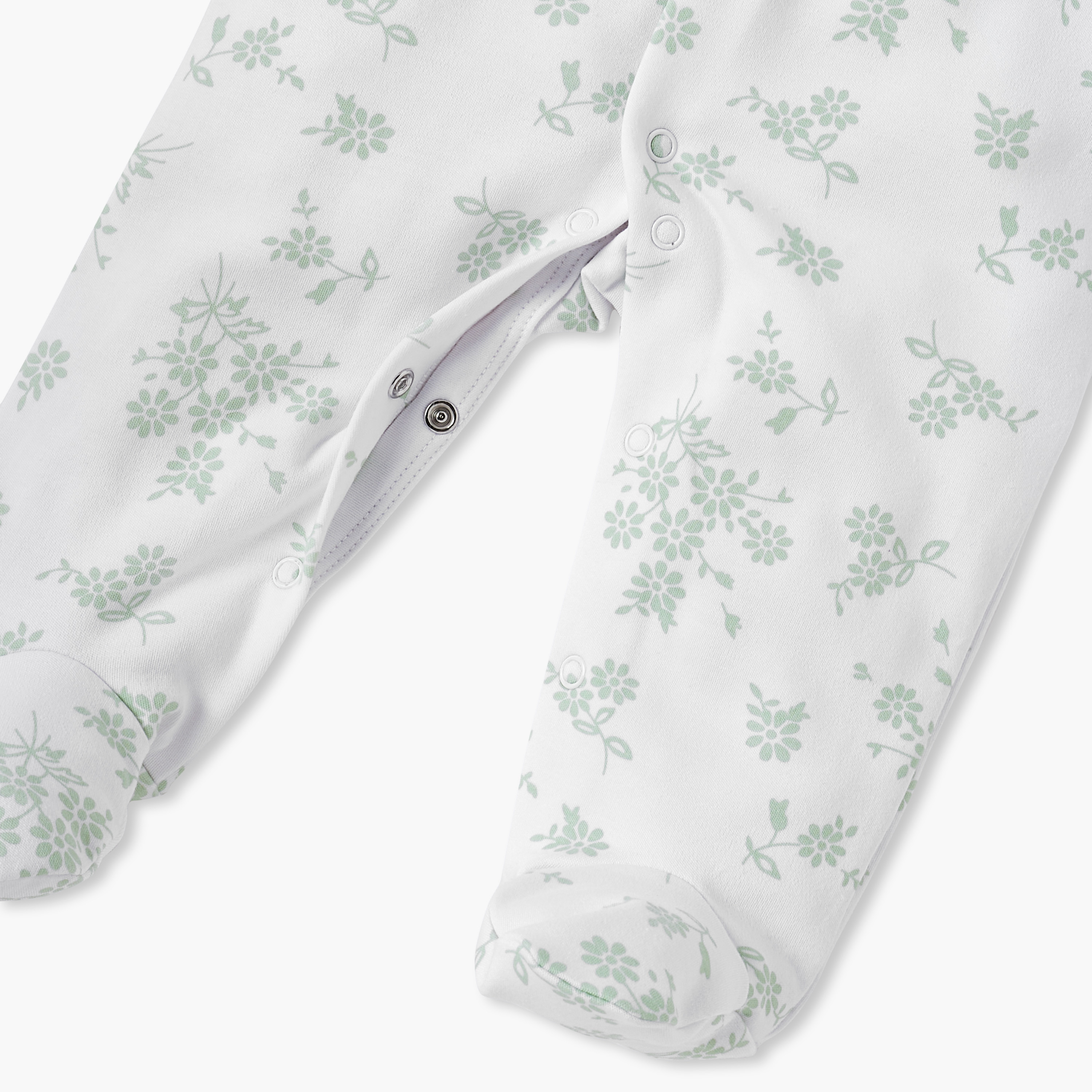 Juniors Floral Print Sleepsuit with Long Sleeves and Button Closure-baby-girls-clothing-nightwear-sleepsuits-image-4